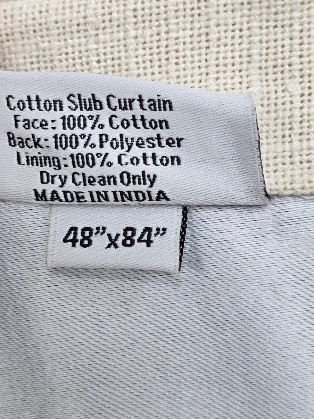 QUINCE Set Of 2 48x84 Cotton Slub Blackout Curtains 0736